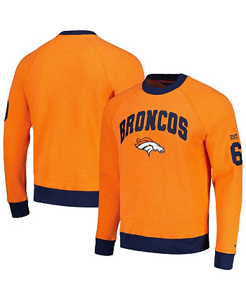 Мужской оранжевый свитшот из трехцветного пуловера Denver Broncos Reese Raglan Tommy Hilfiger