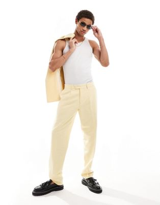 Viggo lisandro suit pants in lemon yellow Viggo