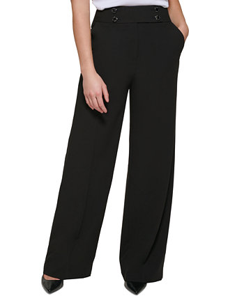 Женские широкие брюки Whitney с пуговицами спереди Calvin Klein