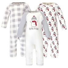 Touched by Nature Baby Organic Cotton Coveralls 3pk, Snowman Touched by Nature