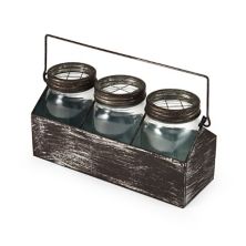 Elements Mason Jar Table Decor 3-piece Set Elements