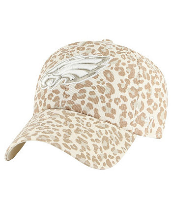 47 Women's Natural Philadelphia Eagles Panthera Clean Up Adjustable Hat '47 Brand
