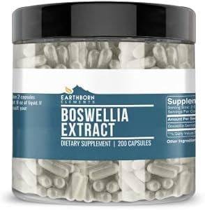 Earthborn Elements Boswellia Serrata Extract 200 Capsules, Pure & Undiluted, No Additives Earthborn Elements