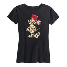Женская футболка с леопардовым принтом Disney's Minnie Mouse Disney