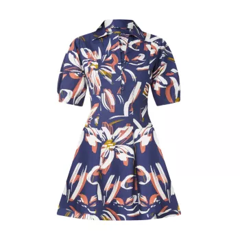 Мини-платье-рубашка с цветочным принтом Havanna Shoshanna
