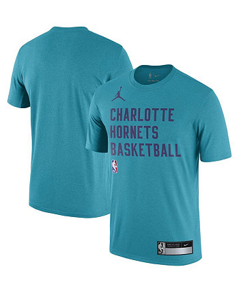 Мужская темно-бирюзовая футболка Charlotte Hornets 2023/24 Sideline Legend Performance Practice Practice Jordan