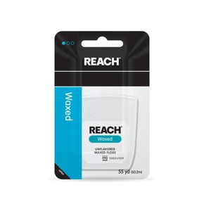 REACH Waxed Dental Floss Unflavored 55YD Reach