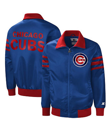 Мужская университетская куртка Royal Chicago Cubs The Captain II с молнией во всю длину Starter