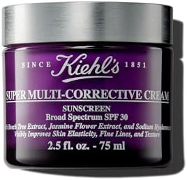 Kiehl's Super Multi-Corrective Cream SPF 30, Anti-aging Face Moisturizer for All Skin Types, UV Sunscreen Protection, Reduces Fine Lines & Wrinkles, Firms Skin, Improves Skin Texture Kiehl's