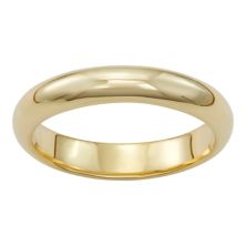 Полированное обручальное кольцо 4 мм из золота 10 карат с закругленными краями LOVE CLOUD