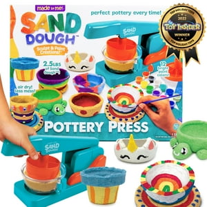 Made by Me! Sand Dough Sculpt & Paint Creations! Pottery Press Kit, Boys and Girls, Child, Ages 6+ Made By Me