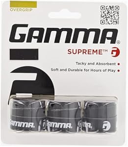 Gamma Supreme OG, Грипсы для тенниса, бадминтона, сквоша и ракетбольных ракеток, многоцветные, влагоотводящие GAMMA