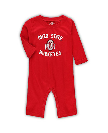 Infant Boys and Girls Scarlet Ohio State Buckeyes Core Long Sleeve Jumper Wes & Willy