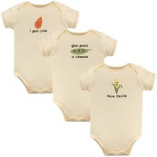 Touched by Nature Organic Cotton Bodysuits 3pk, Corn Touched by Nature