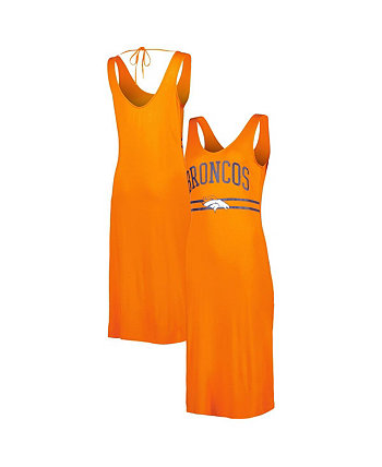 Женское оранжевое тренировочное платье макси с v-образным вырезом Denver Broncos G-III