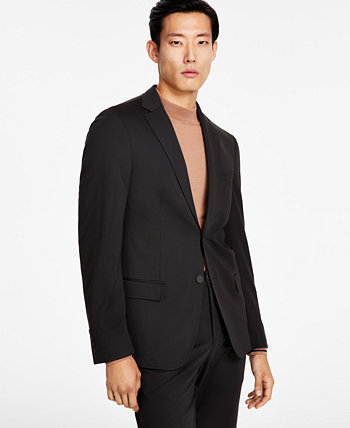 Мужской облегающий пиджак однотонного трикотажа стрейч Calvin Klein