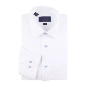 Рубашка добби с текстурированной отделкой и приталенным кроем David Donahue