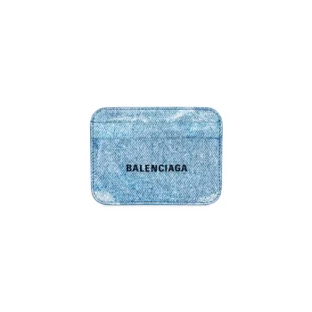 Визитница Cash Card из джинсовой ткани с принтом Balenciaga