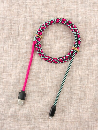 Плетеный зарядный кабель для iPhone 1шт SHEIN