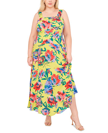 Plus Size Floral-Print Tiered Maxi Dress, Created for Macy's Vince Camuto