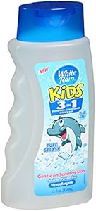 White Rain Kids Pure Splash 3 In Allergenic Shampoo Conditioner Body Wash, Multi, 12 Fl Oz (900089) White Rain