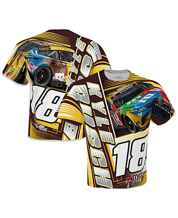 Men's White Kyle Busch M&M's Sublimated Dynamic Total Print Joe Gibbs Racing Team Collection