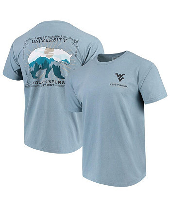 Мужская синяя футболка West Virginia Mountaineers State Scenery Comfort Colours Image One