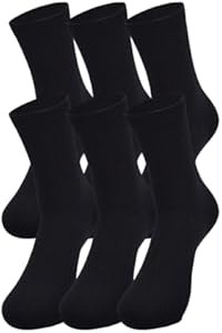 GAP Women's Original Solid Core Crew, 6-Pack Adult Socks, Soft & Stretchy, Comfortable Gap