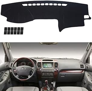 Dashboard Dash Cover Flannel Dash Mat Custom Compatible with 2003-2009 Lexus GX470, 2003-2009 Lexus GX470 Toyota Land Cruiser Anti-Glare, Anti-Reflection, No Peculiar Smell AUQDD