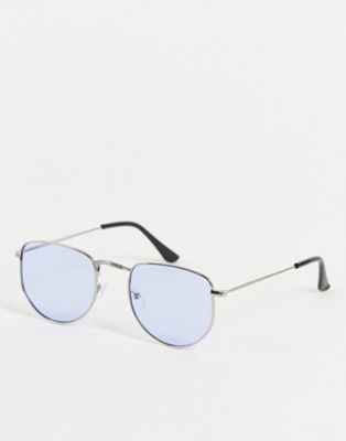 Сделано в. солнцезащитные очки узкой квадратной формы голубого цвета Madein.