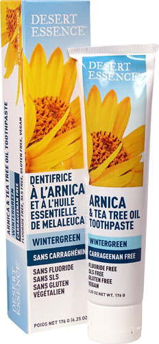 Зубная паста Desert Essence с арникой и маслом чайного дерева Wintergreen -- 6,25 унции Desert Essence