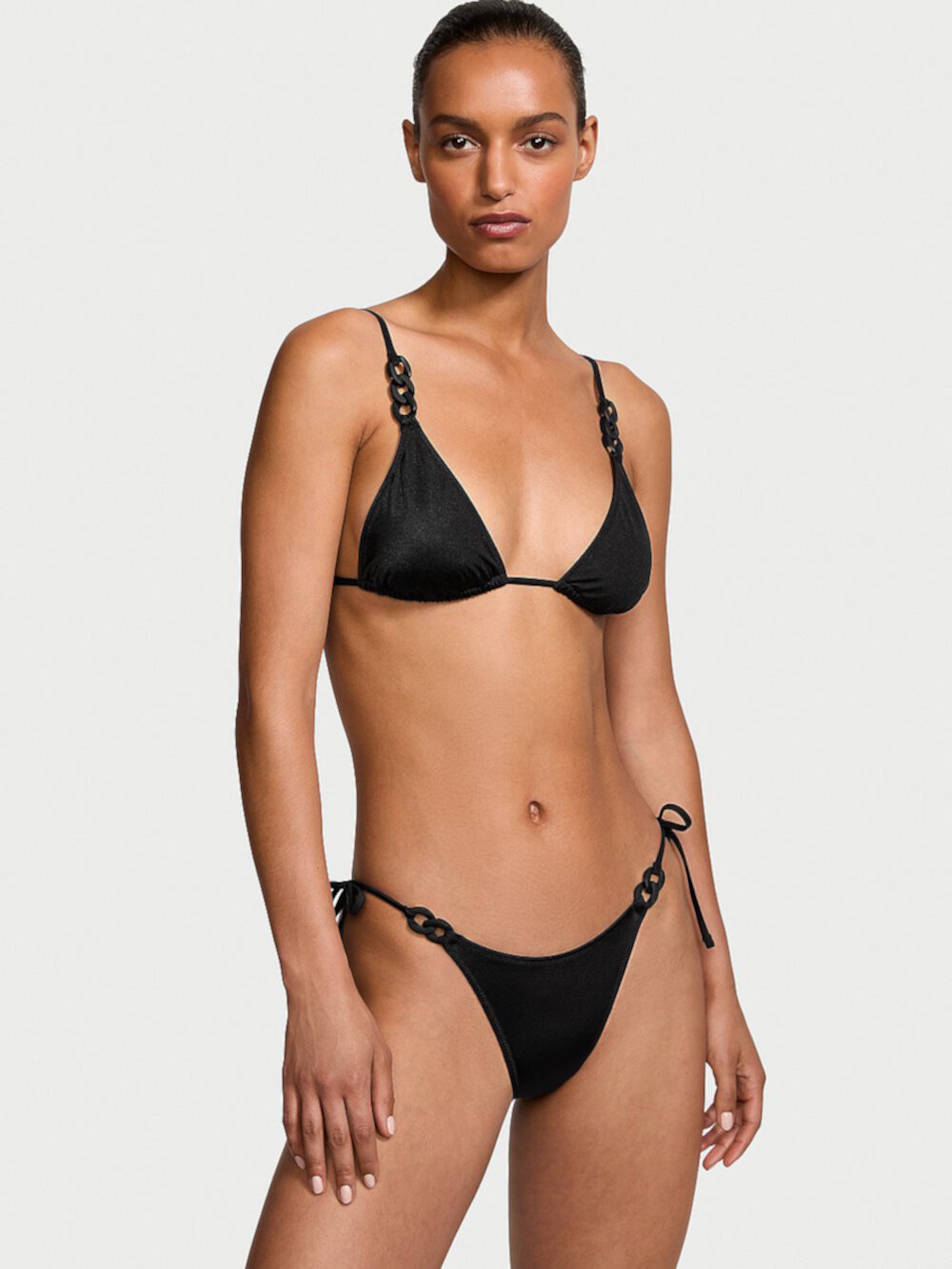 New Style! Chain-Link Side-Tie Brazilian Bikini Bottom Victoria's Secret Swim