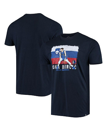 Мужская футболка с рисунком Luka Doncic Navy Dallas Mavericks Player '47 Brand