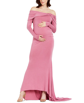 Платье для фотосессии беременных с открытыми плечами Motherhood Maternity