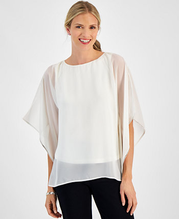 Women's Embellished Chiffon Poncho Top, Created for Macy's J&M Collection