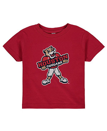 Toddler Unisex Red Houston Cougars Big Logo T-shirt Two Feet Ahead