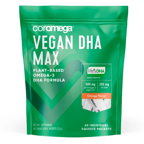 Coromega Vegan DHA Max Orange — 60 пакетиков Coromega