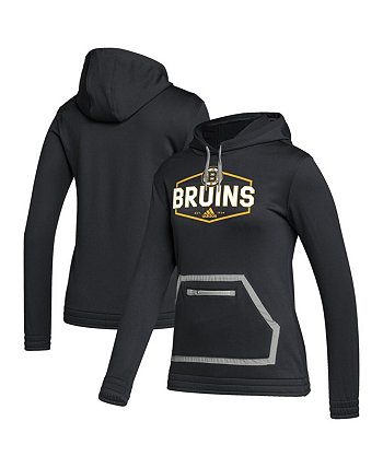 Женская черная толстовка с капюшоном Boston Bruins Team Issue Adidas