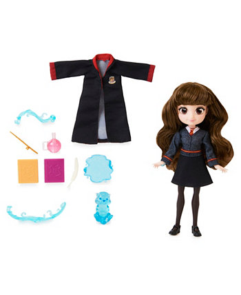 Гарри Поттер, 8-дюймовая светящаяся кукла Патронус Гермиона Грейнджер с 7 кукольными аксессуарами и халатом Хогвартса, детские игрушки для детей от 5 лет и старше Wizarding World