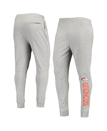 Мужские серые брюки-джоггеры Denver Broncos с меланжевым покрытием MSX by Michael Strahan