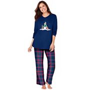 Dreams & Co. Women's Plus Size Cozy Pajama Set Dreams & Co.