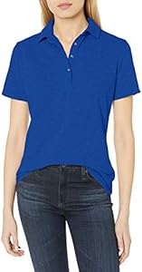 Hanes Short Sleeve Pique Shirt, Four-Button Midweight Polo for Women Hanes