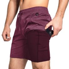Zilpu Mens Quick Dry Athletic Performance Shorts Wi/zipper Pocket (7 Inch) Zilpu