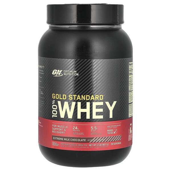 Gold Standard 100% Whey, Экстремальный молочный шоколад - 907 г - Optimum Nutrition Optimum Nutrition