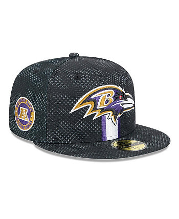 Men's Black Baltimore Ravens 2024 Sideline 59FIFTY Fitted Hat New Era