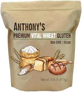 Anthony's Vital Wheat Gluten, 4 lb, Vegan, Non GMO, Keto Friendly, Low Carb Anthony's