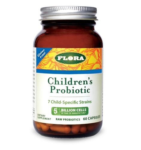 Детский пробиотик Flora -- 5 миллиардов клеток -- 60 капсул Flora