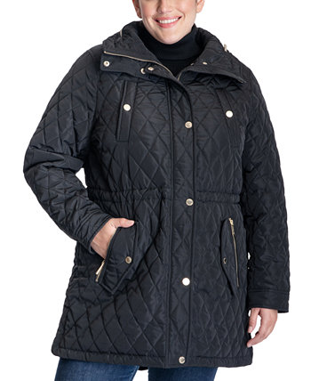 Стеганое пальто-анорак большого размера с капюшоном, созданное для Macy's Michael Kors