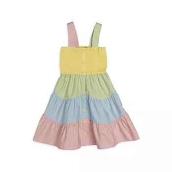 Маленькая девочка и усилитель; Платье без рукавов с цветными блоками для девочек Stella McCartney Kids