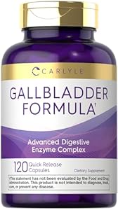 Carlyle Gallbladder Supplement | 120 Quick Release Capsules | Complete Digestive Enzyme Complex | Non-GMO & Gluten Free Formula Carlyle